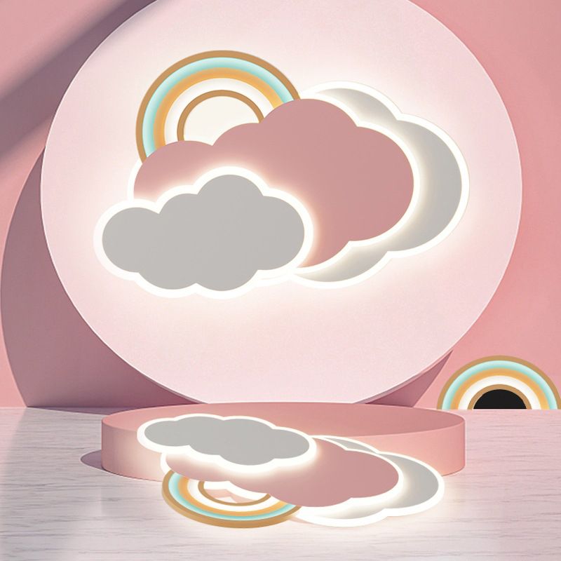 CirrusGlow Cloud Shaped LED Ceiling Light for Kids Rooms