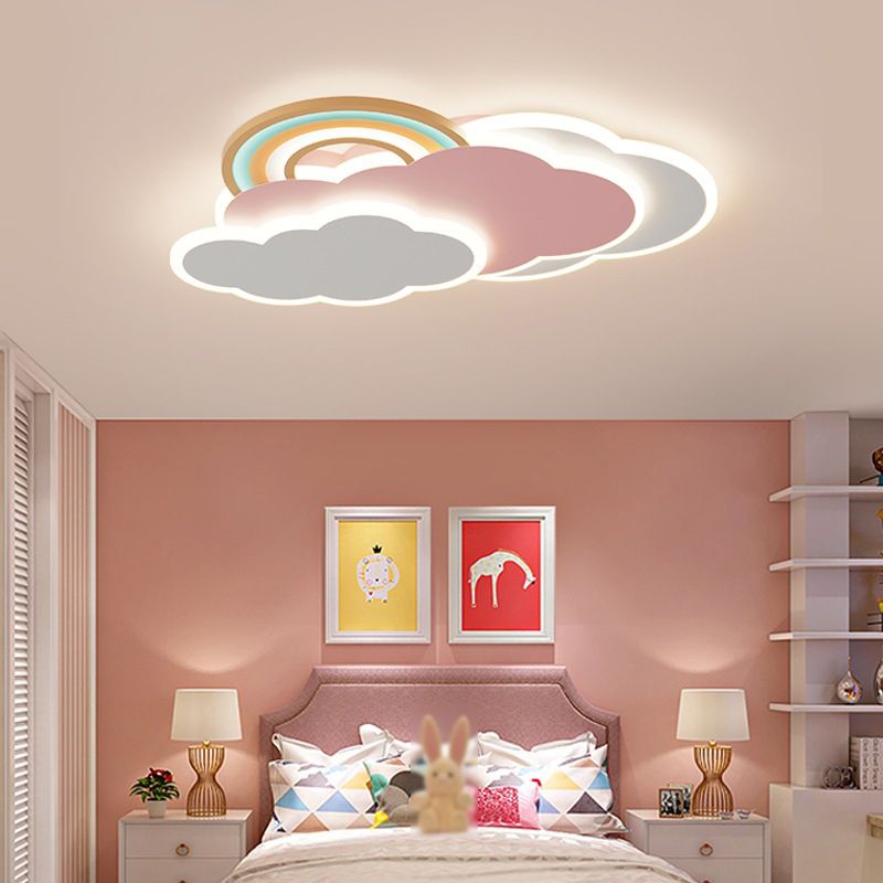 CirrusGlow Cloud Shaped LED Ceiling Light for Kids Rooms
