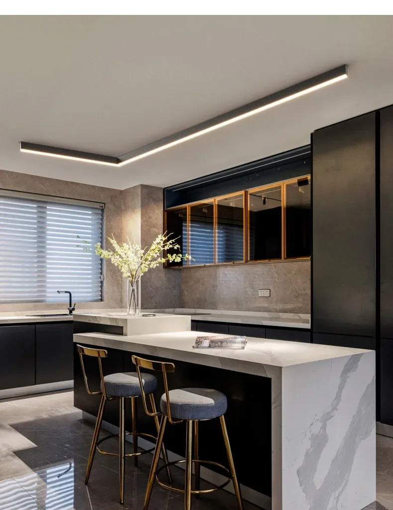 AstraLine LED Ceiling Light Dimmable Linear Fixture In Metal And Acrylic