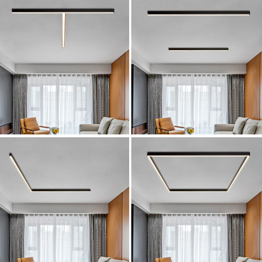 AstraLine LED Ceiling Light Dimmable Linear Fixture In Metal And Acrylic