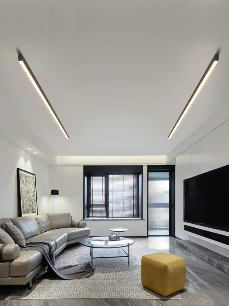 AstraLine LED Ceiling Light Dimmable Linear Fixture In Metal And Acrylic