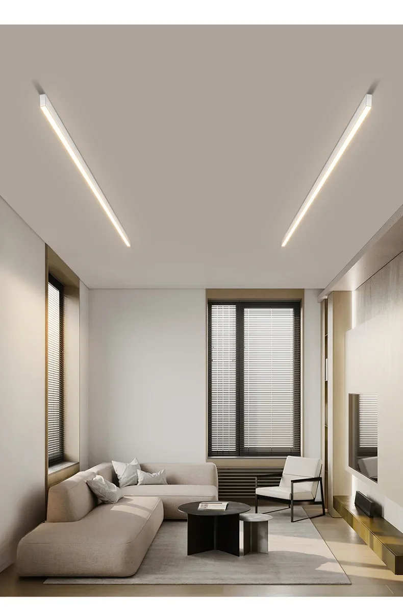AstraLine LED Ceiling Light Dimmable Linear Fixture In Metal And Acrylic