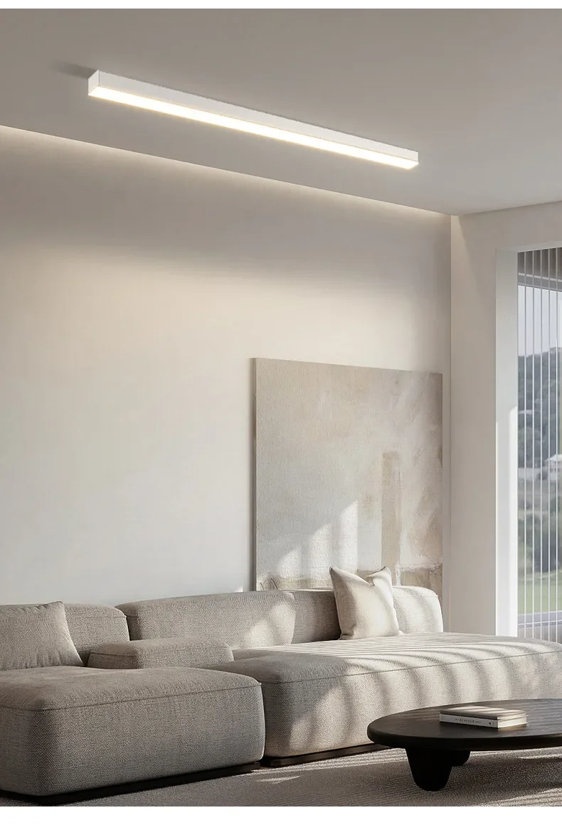 AstraLine LED Ceiling Light Dimmable Linear Fixture In Metal And Acrylic