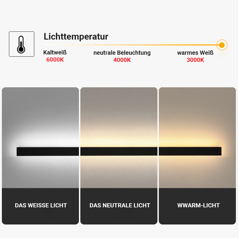 Dimmable IP65 LED Outdoor Wall Light in Minimalist Metal and Acrylic