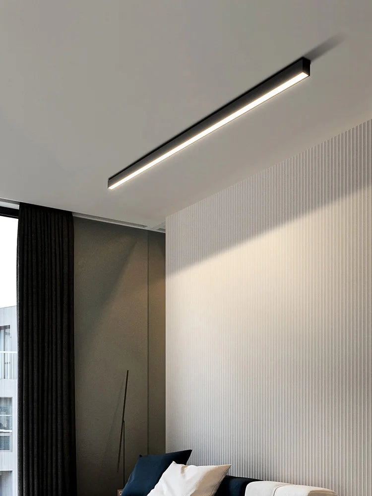 AstraLine LED Ceiling Light Dimmable Linear Fixture In Metal And Acrylic