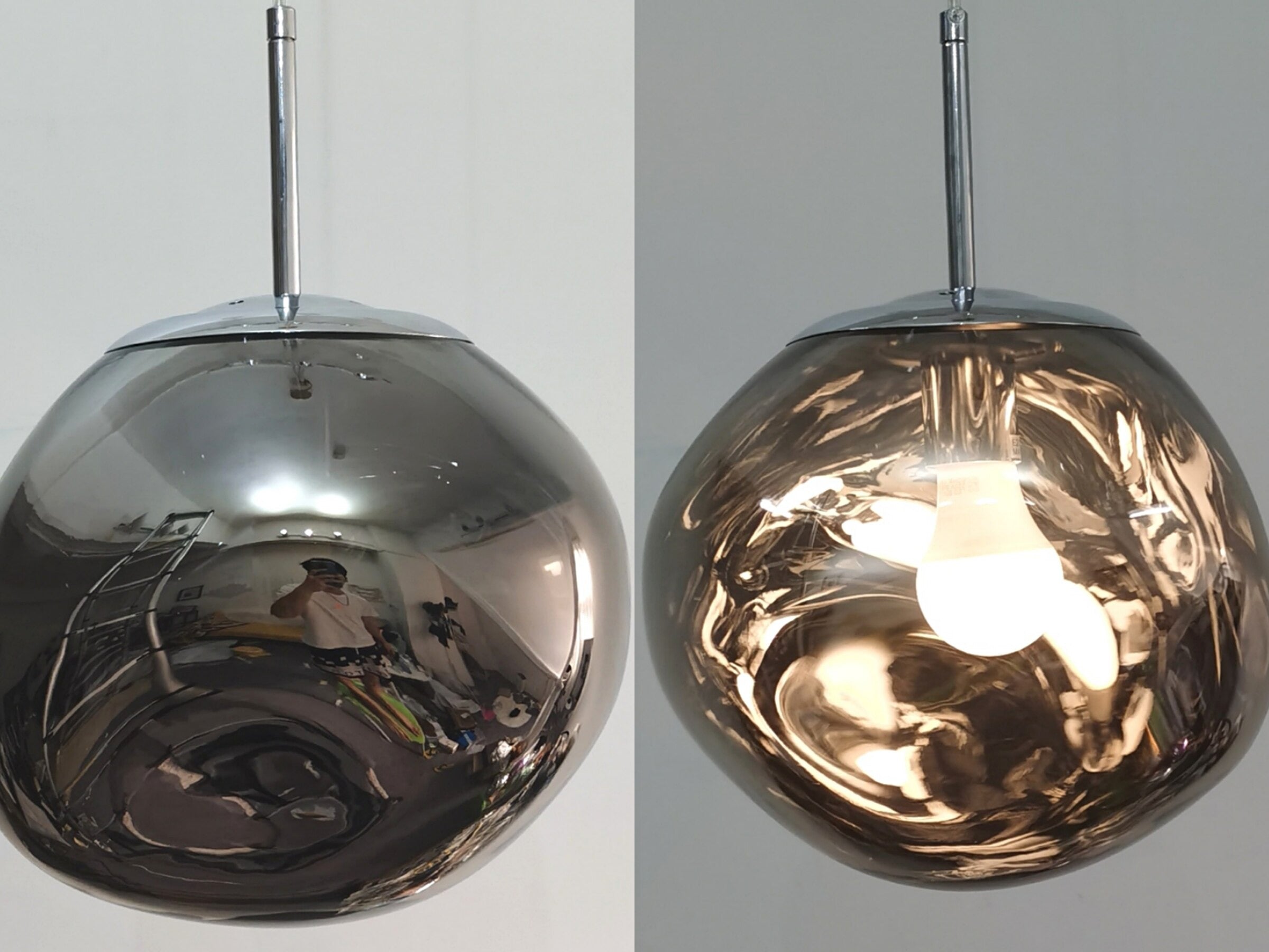 ElaraGlow Modern Glass Ceiling Pendant Light With LED Glass Shade