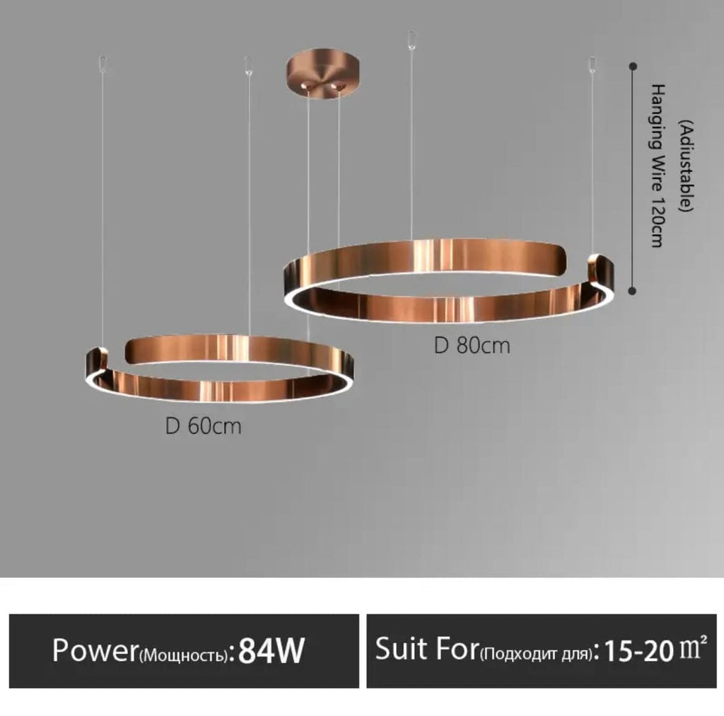 Astraelle Nordic Ring Chandelier for Modern Living Spaces