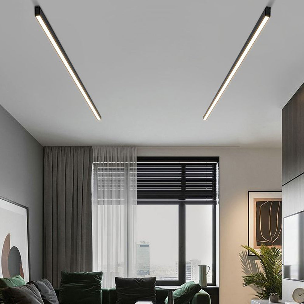 AstraLine LED Ceiling Light Dimmable Linear Fixture In Metal And Acrylic