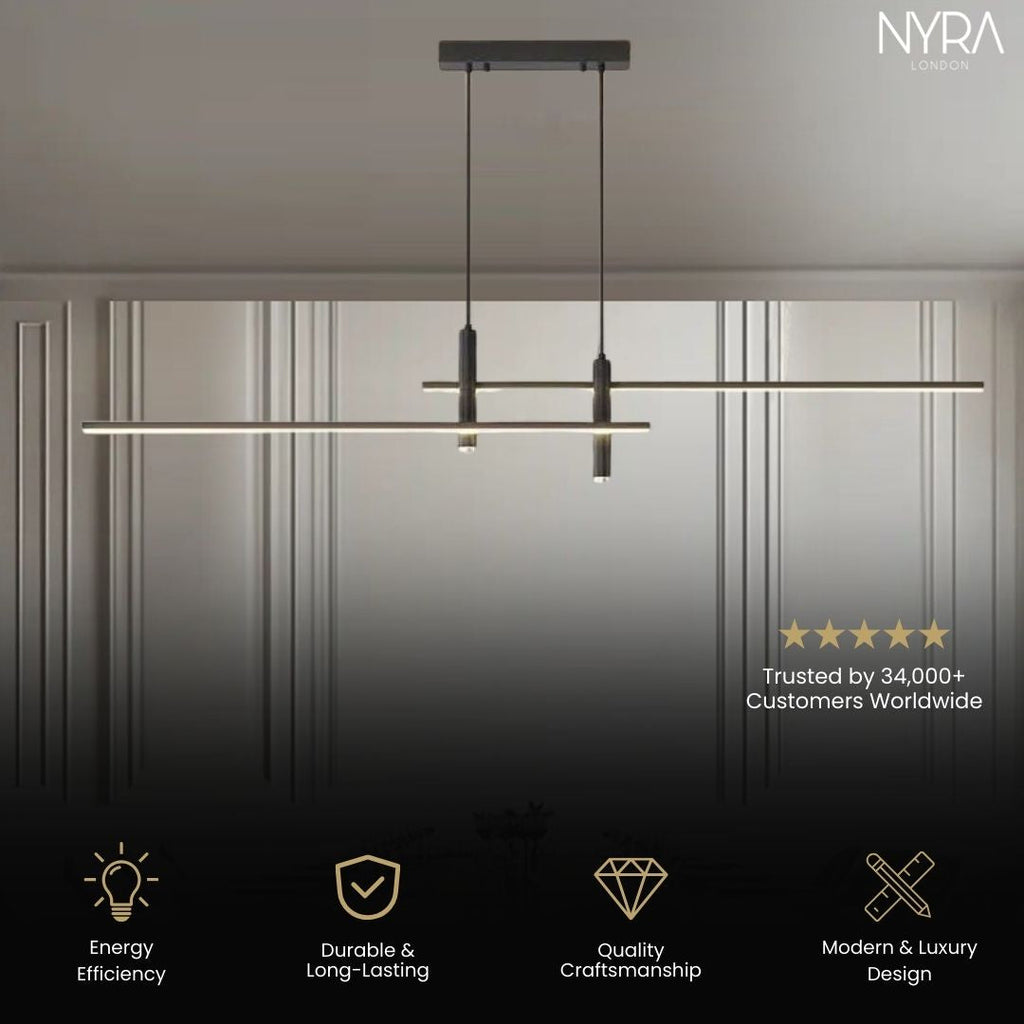 DuoLux Global LED Lamp with 90 to 260 Volt Range Iron and Acrylic Construction