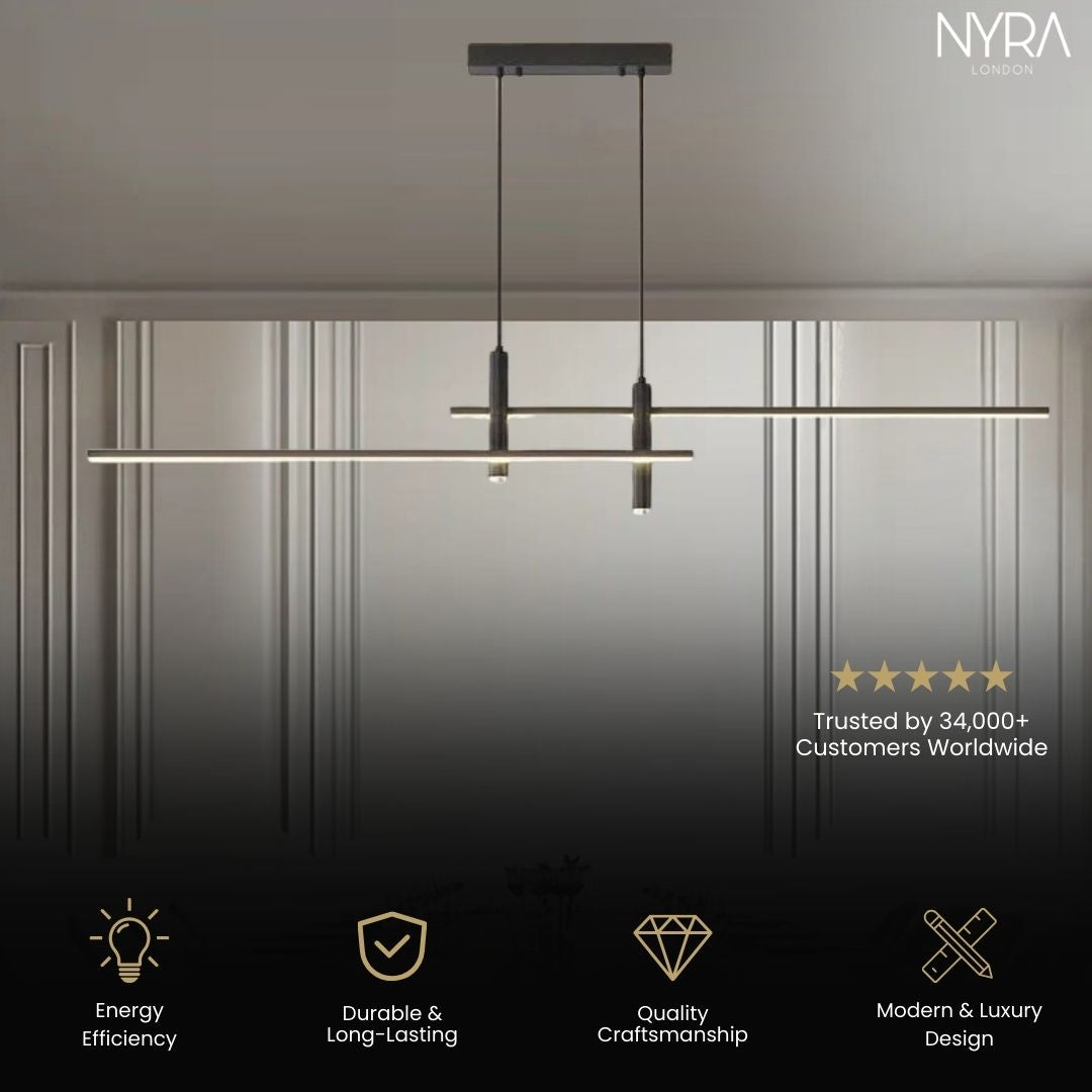 DuoLux Global LED Lamp with 90 to 260 Volt Range Iron and Acrylic Construction