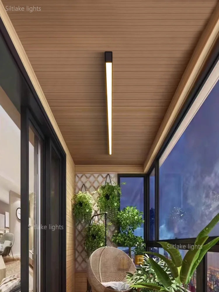 AstraLine LED Ceiling Light Dimmable Linear Fixture In Metal And Acrylic