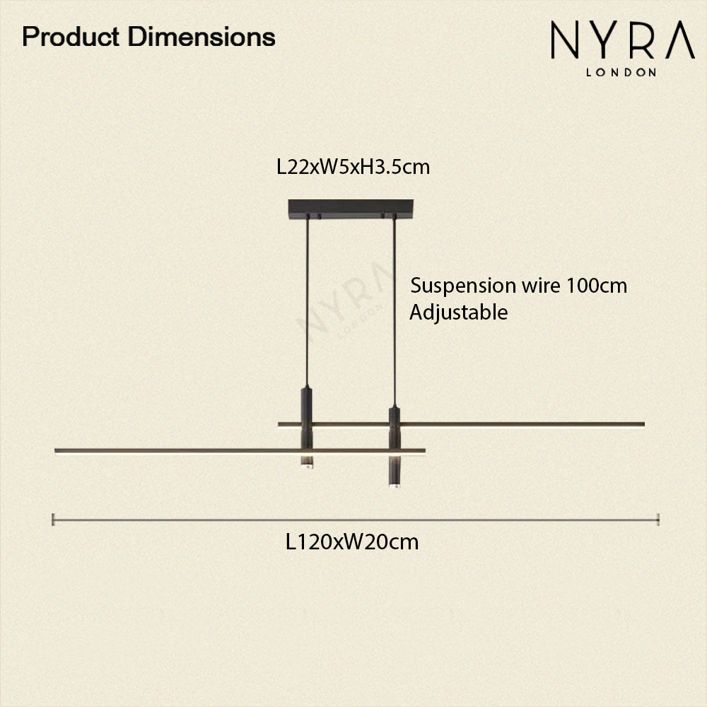 DuoLux Global LED Lamp with 90 to 260 Volt Range Iron and Acrylic Construction