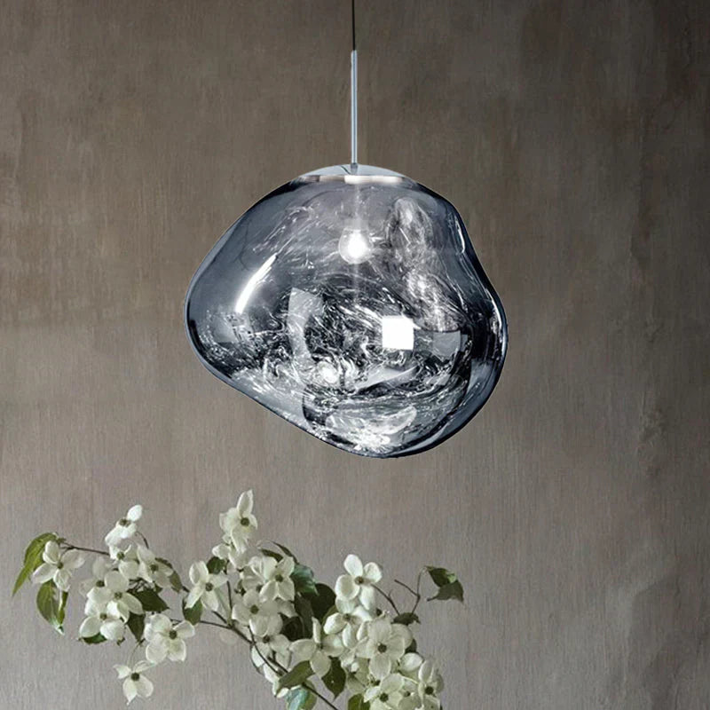 ElaraGlow Modern Glass Ceiling Pendant Light With LED Glass Shade