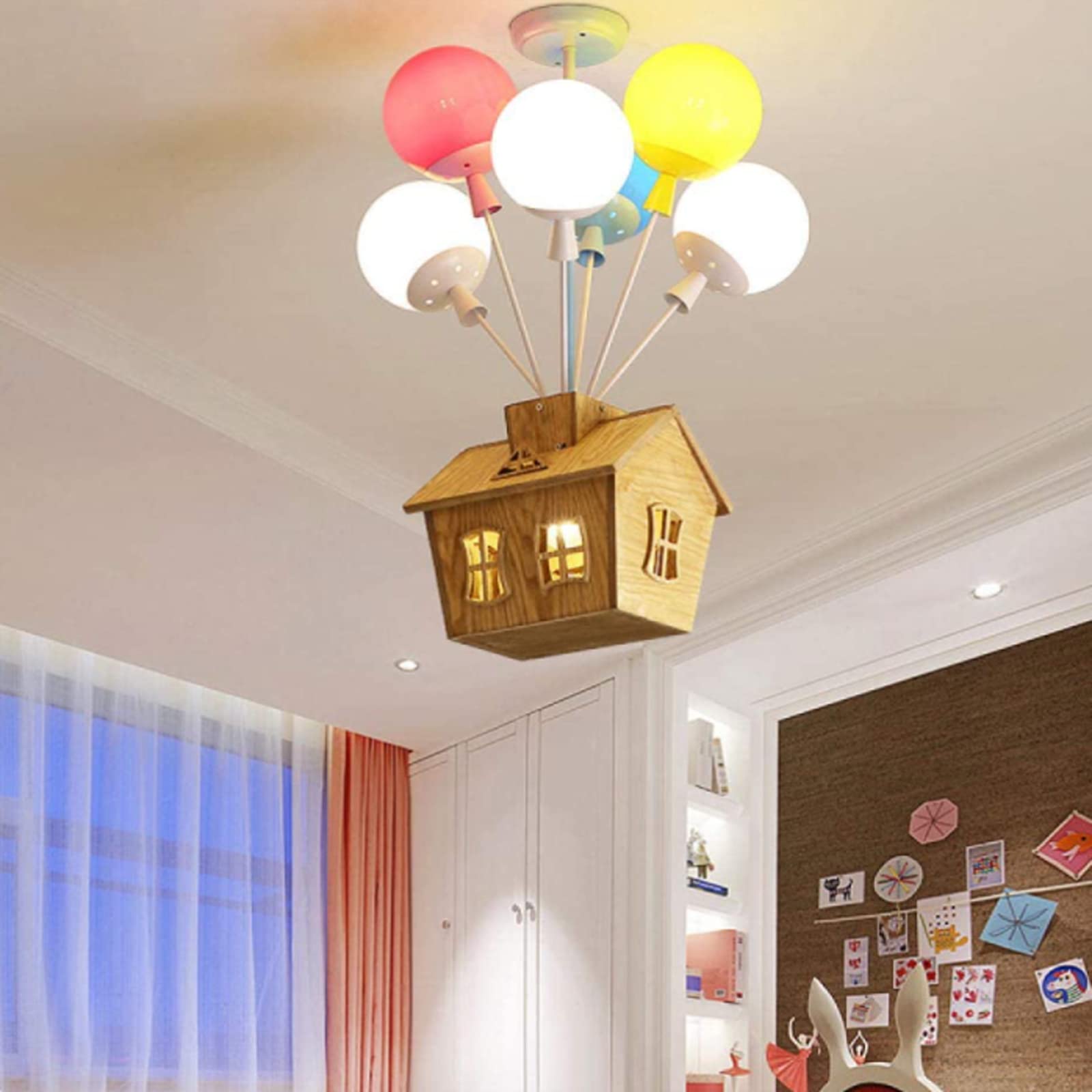 AuroraNest Balloon Ceiling Light With Remote Dimmer for Kids