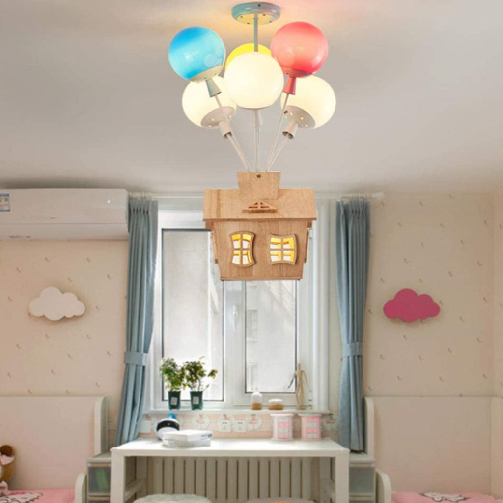 AuroraNest Balloon Ceiling Light With Remote Dimmer for Kids