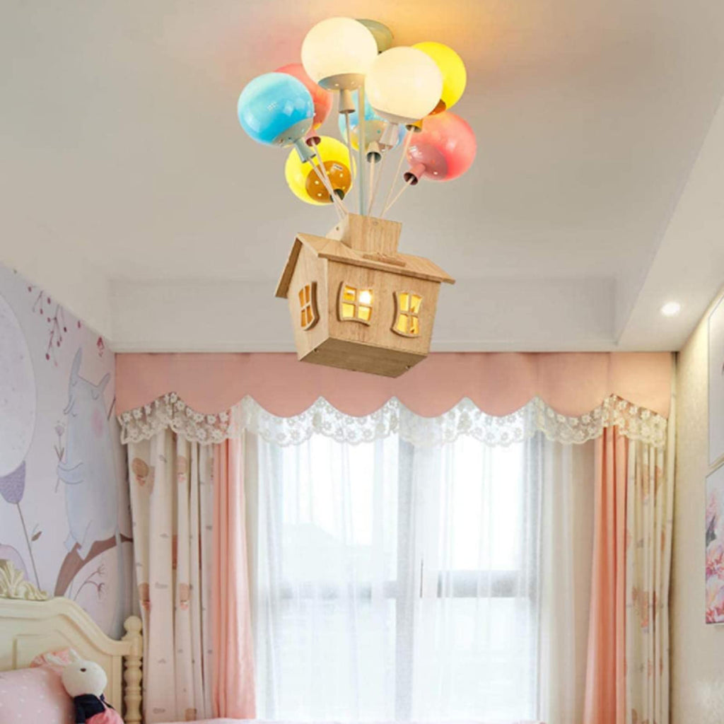 AuroraNest Balloon Ceiling Light With Remote Dimmer for Kids
