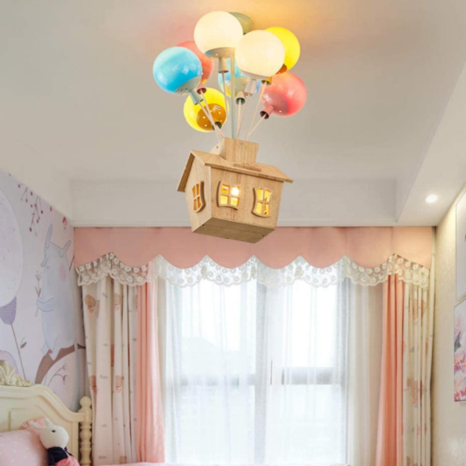AuroraNest Balloon Ceiling Light With Remote Dimmer for Kids