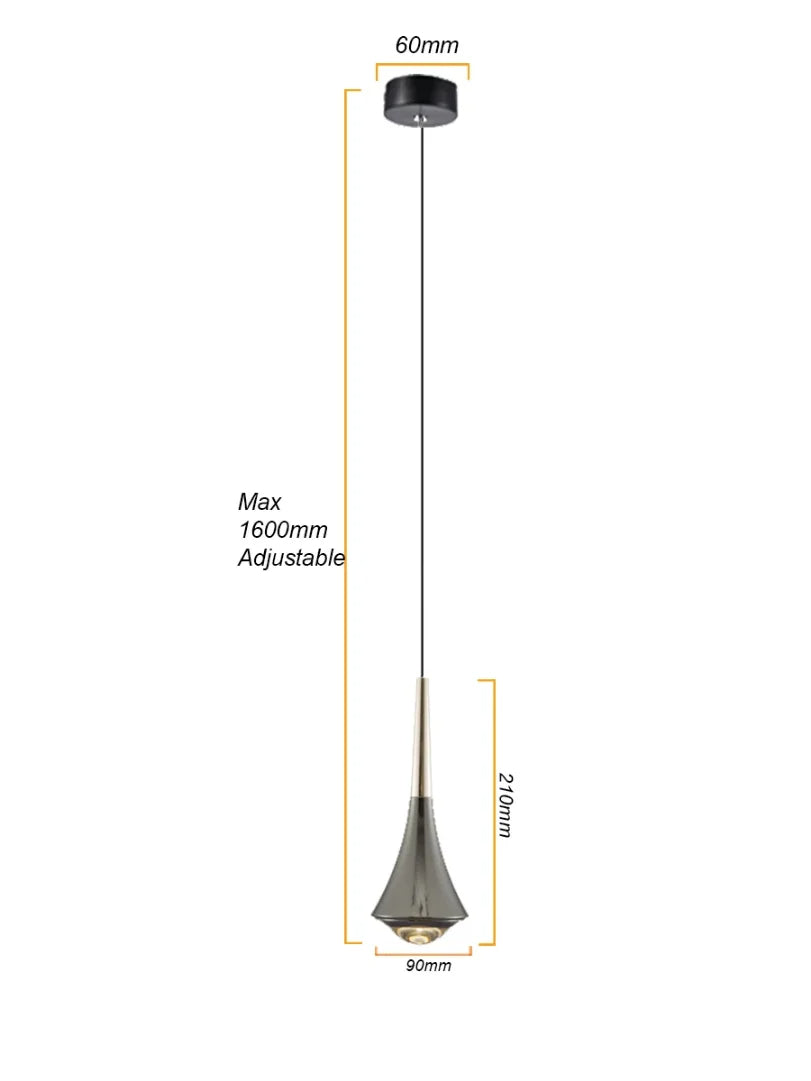 Lumenora Nordic Drop Pendant Light LED Metal Ceiling Fixture