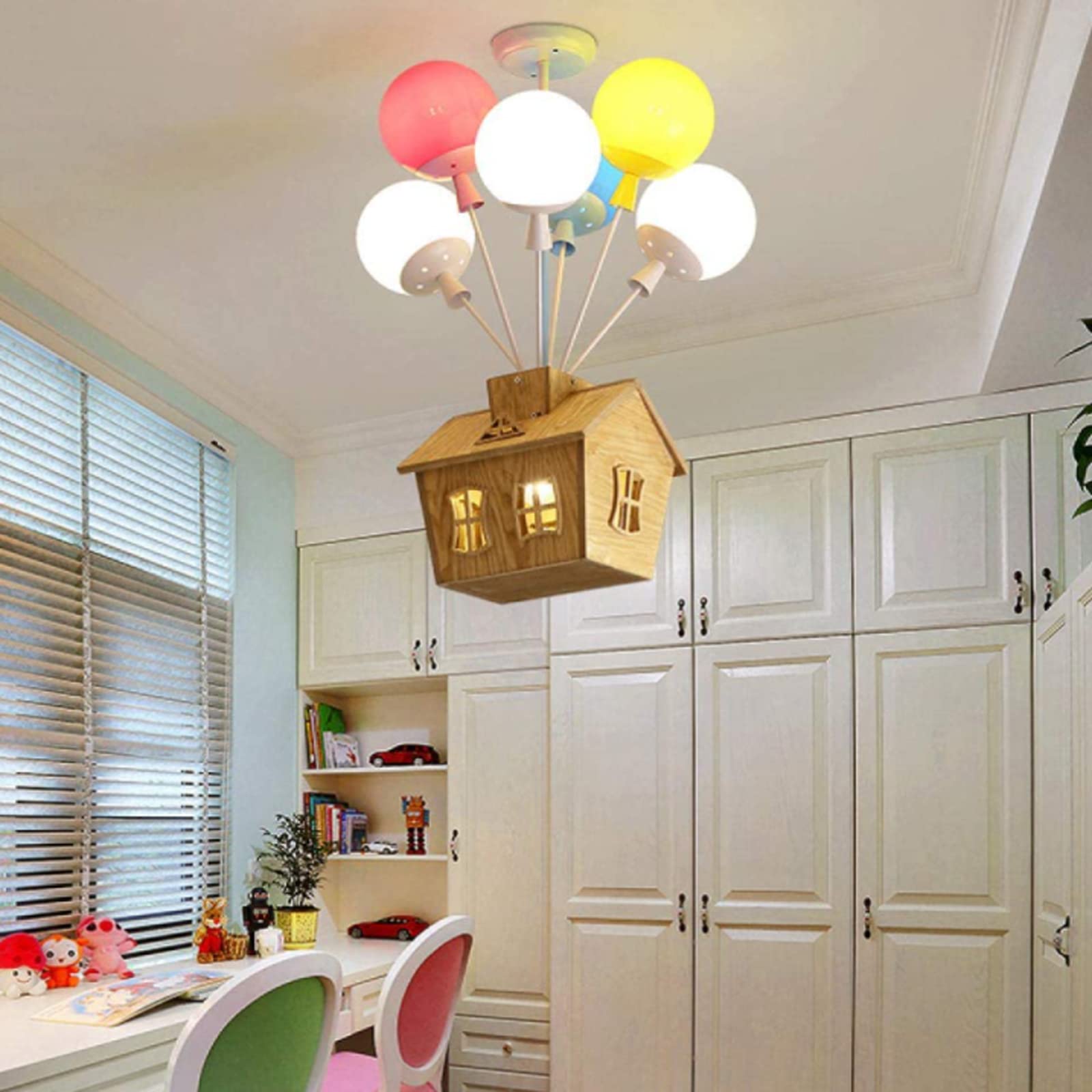 AuroraNest Balloon Ceiling Light With Remote Dimmer for Kids