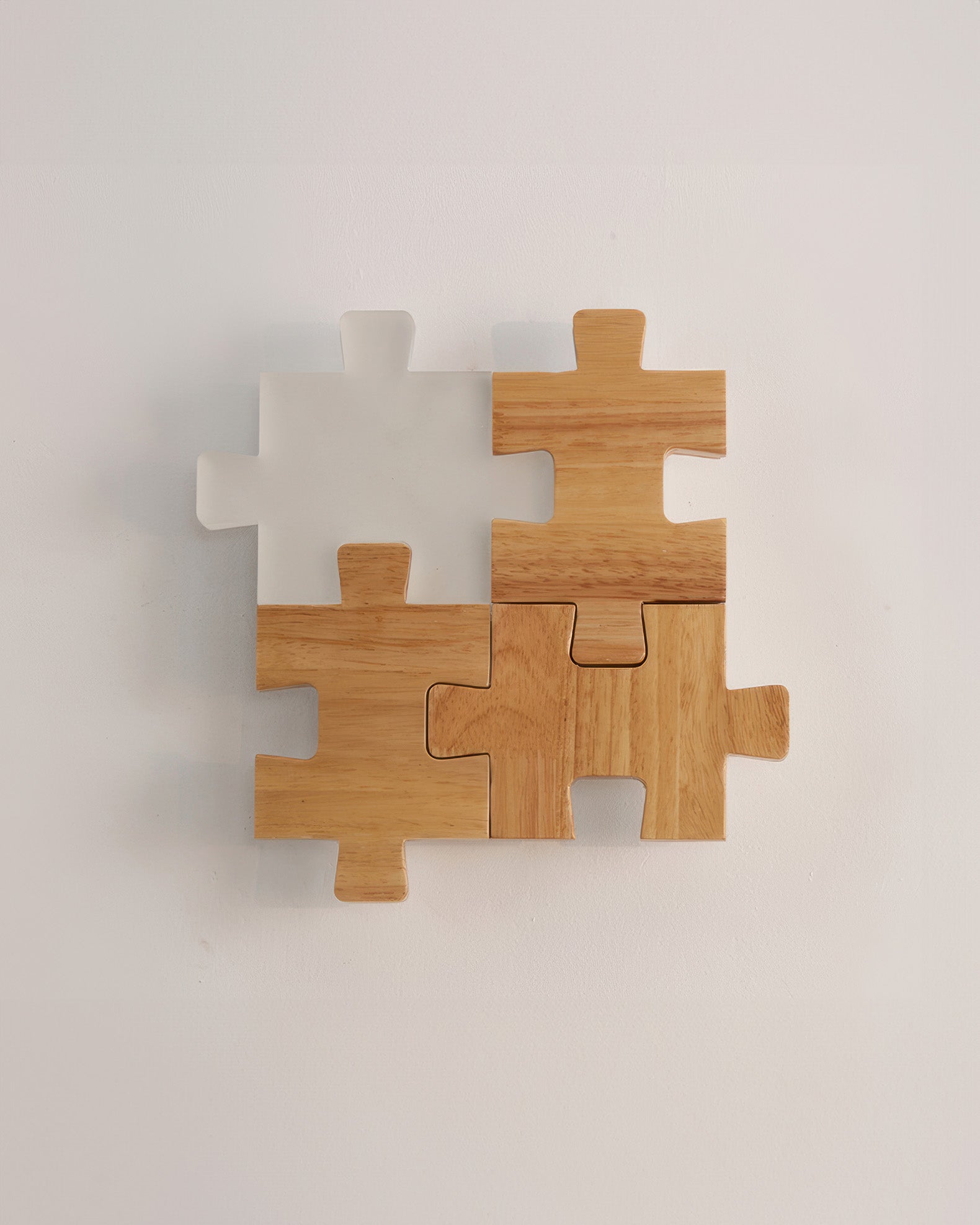 NovaPuzzle Wood Puzzle LED Wall Sconce in Nordic Minimalist Style