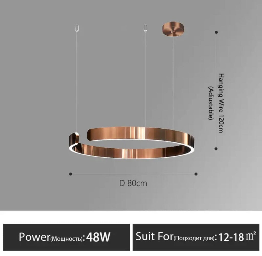 Astraelle Nordic Ring Chandelier for Modern Living Spaces