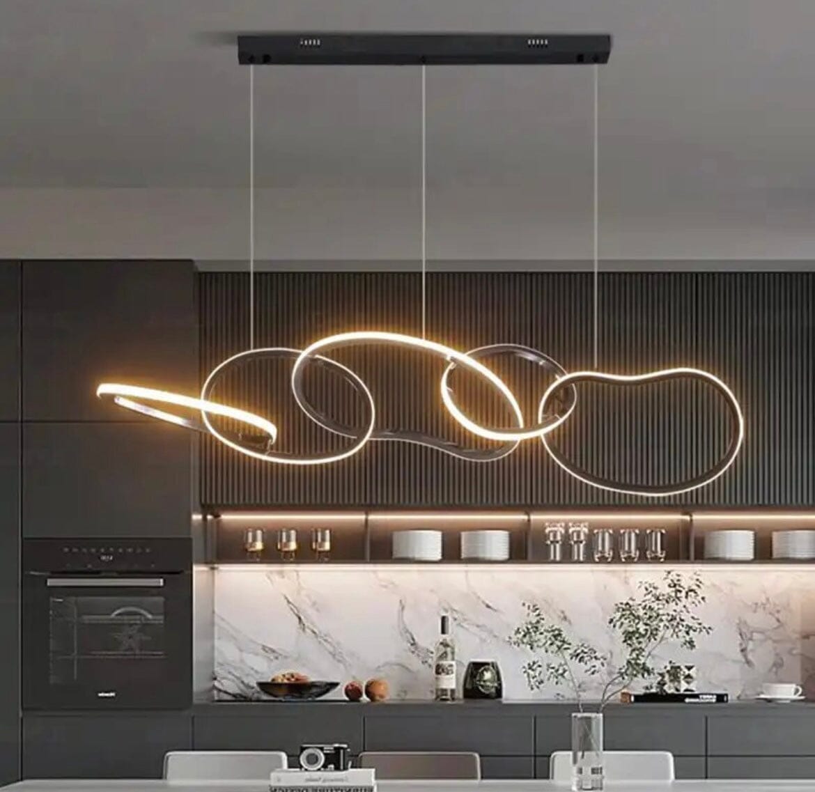 Vela Ring Pendant Light In Rose Gold Or Gold Finish