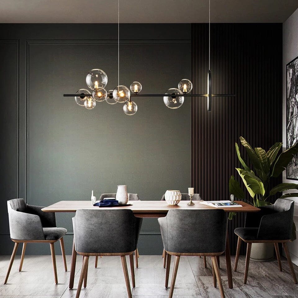 Aurelia Glas-Kronleuchter von LumeCraft mit Aluminiumrahmen und mundgeblasenem Glas