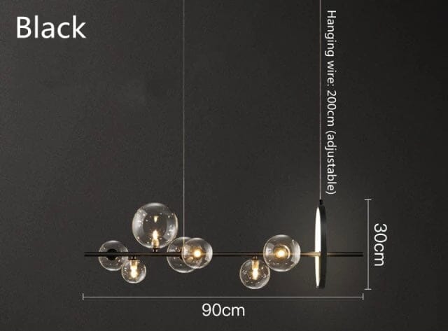 Aurelia Glas-Kronleuchter von LumeCraft mit Aluminiumrahmen und mundgeblasenem Glas