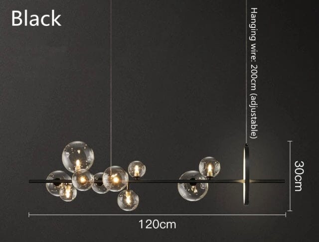 Aurelia Glas-Kronleuchter von LumeCraft mit Aluminiumrahmen und mundgeblasenem Glas