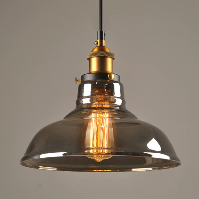 Astraeon Art Deco Vintage Glass Pendant Light With Adjustable Cord