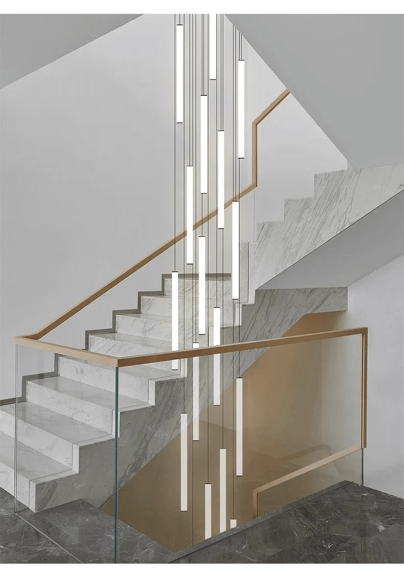 NovaSpire Art Deco Spiral LED Pendant for Stairways and Foyers