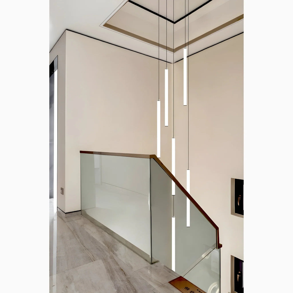 NovaSpire Art Deco Spiral LED Pendant for Stairways and Foyers