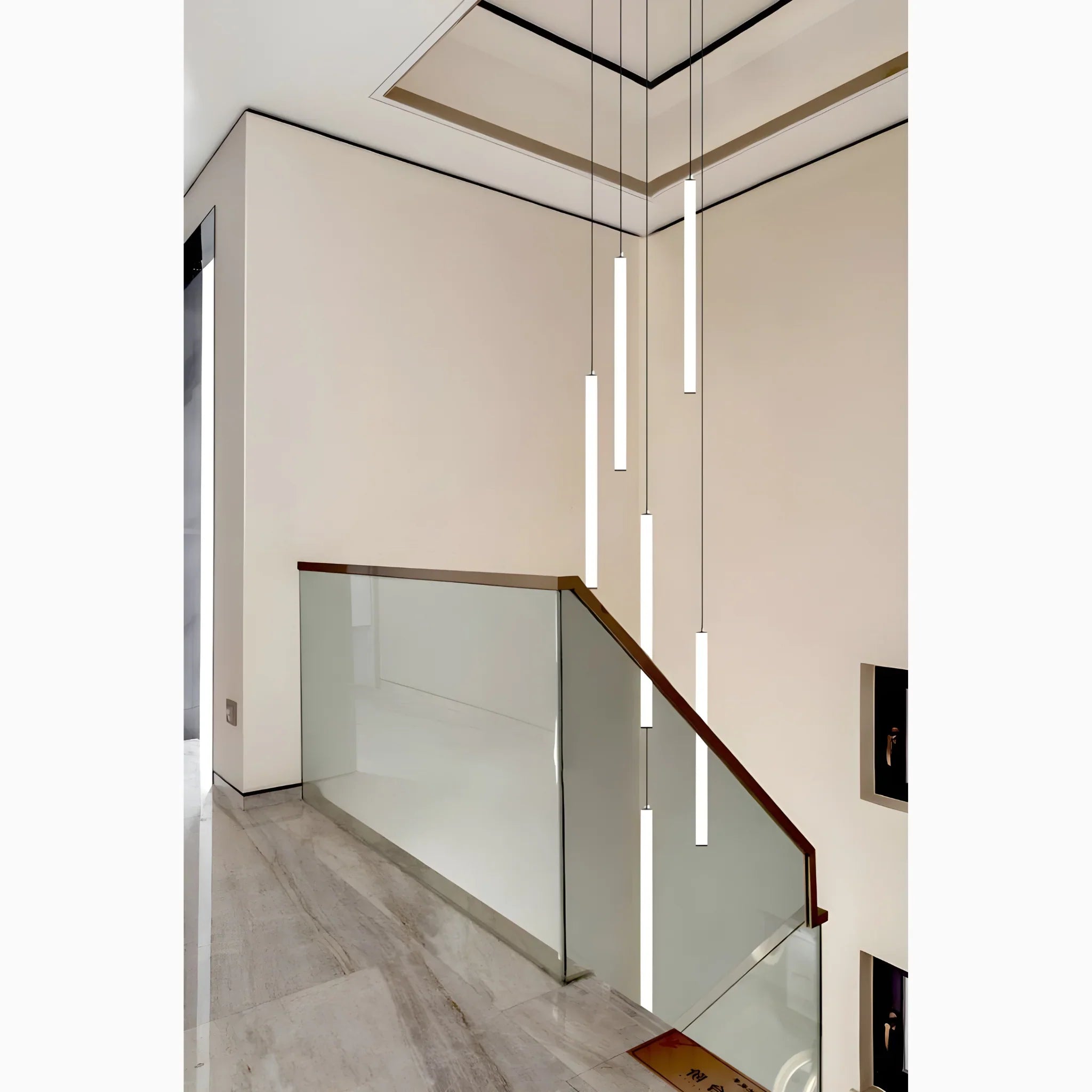 NovaSpire Art Deco Spiral LED Pendant for Stairways and Foyers