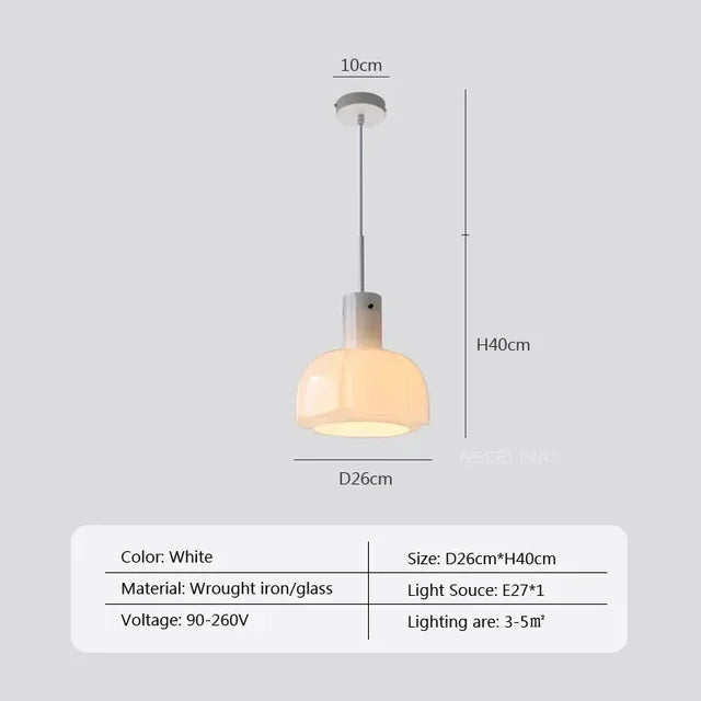 Auriveth Nordic Pendant Light With Adjustable Glass and Metal