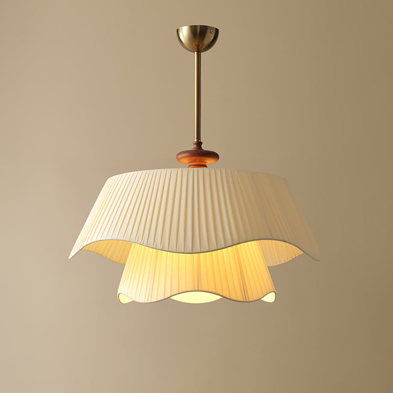 Lyra Metal Glass Wood Pendant Light With Modern Design