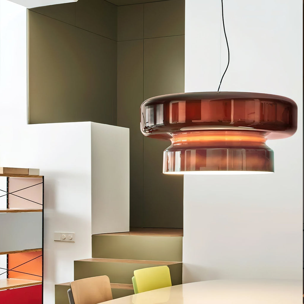 Aurelo Glass Pendant Light With Integrated LED For Modern Interiors