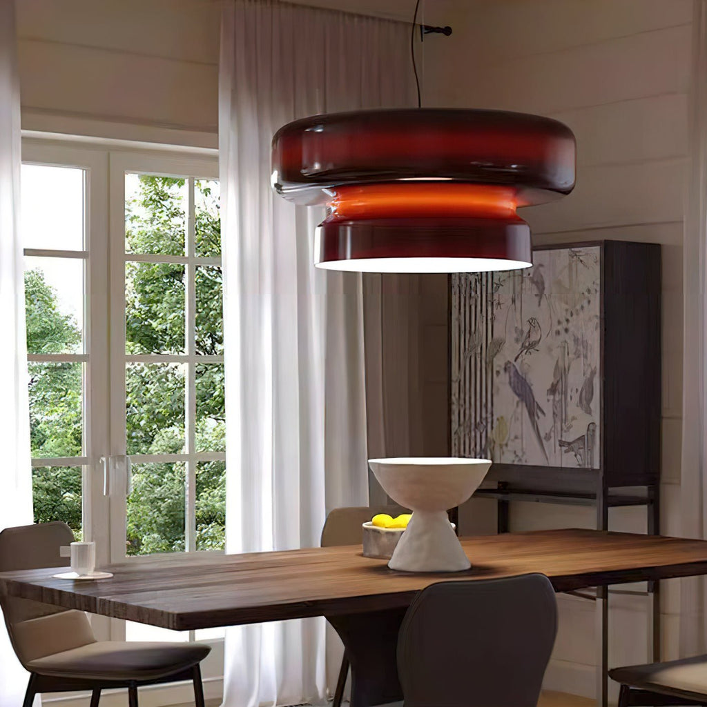 Aurelo Glass Pendant Light With Integrated LED For Modern Interiors
