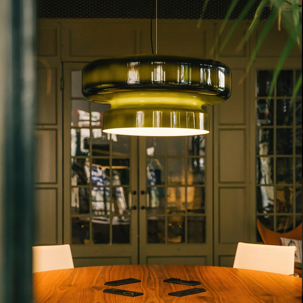 Aurelo Glass Pendant Light With Integrated LED For Modern Interiors