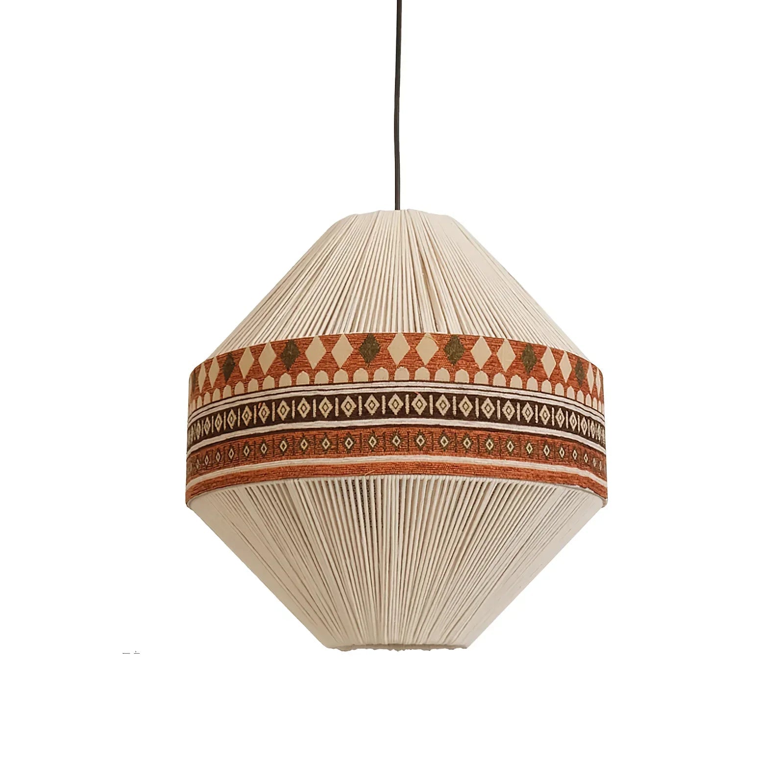 Kiressa Fringe Boho Pendant Light With Tribal Patterns