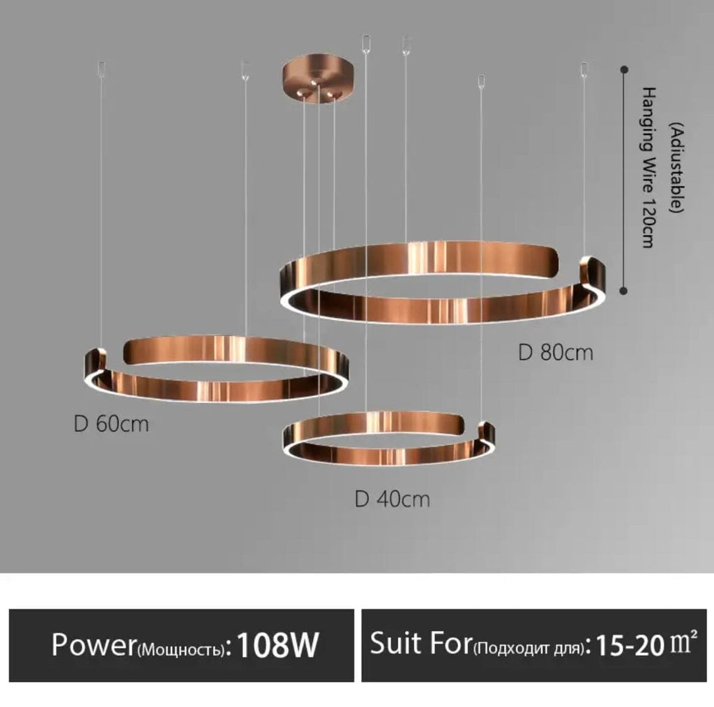 Astraelle Nordic Ring Chandelier for Modern Living Spaces