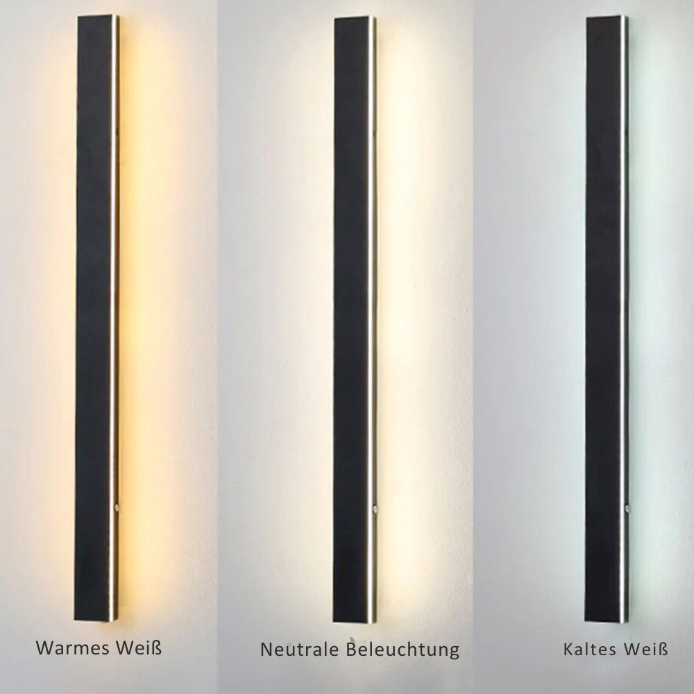 Dimmable IP65 LED Outdoor Wall Light in Minimalist Metal and Acrylic