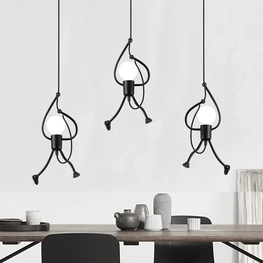 NovaDoll Doll Shaped Pendant Light For Kids And Creative Spaces