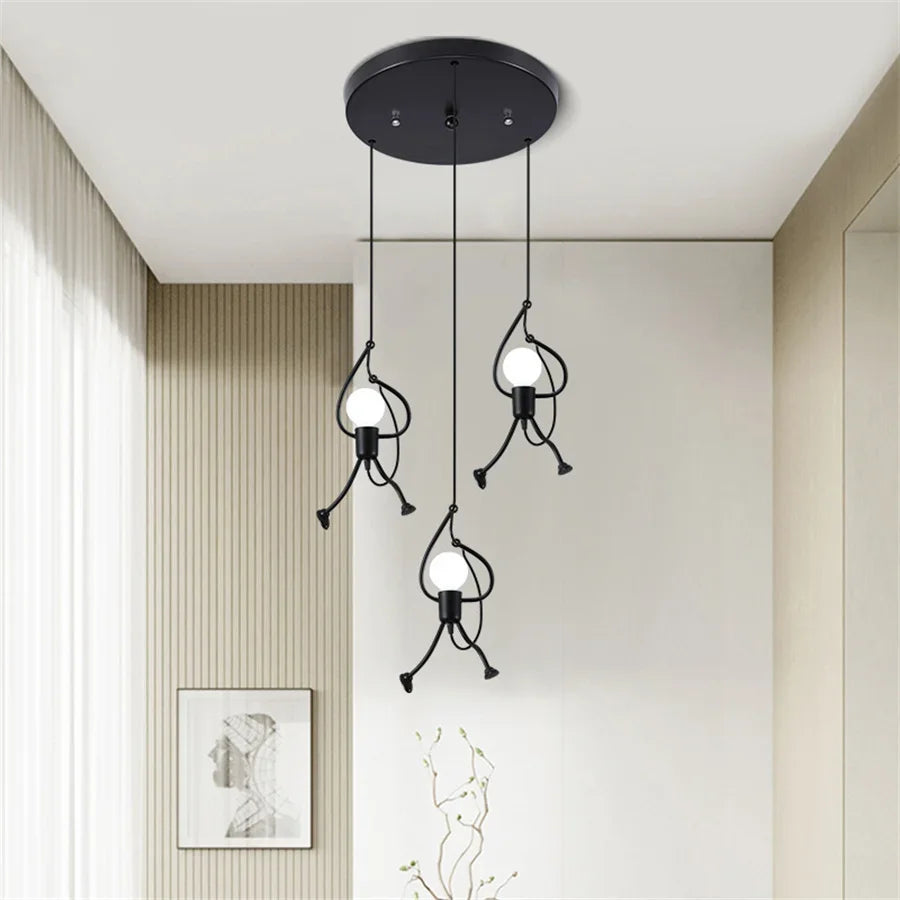 NovaDoll Doll Shaped Pendant Light For Kids And Creative Spaces