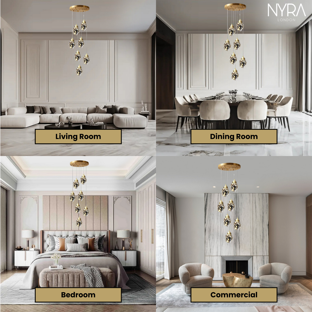 Lyra Crystal Chandelier With Diamond Inspired Elegance