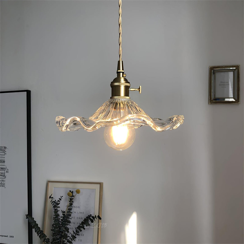 Aurelia Glass LED Pendant Light With E27 Socket For Kitchen
