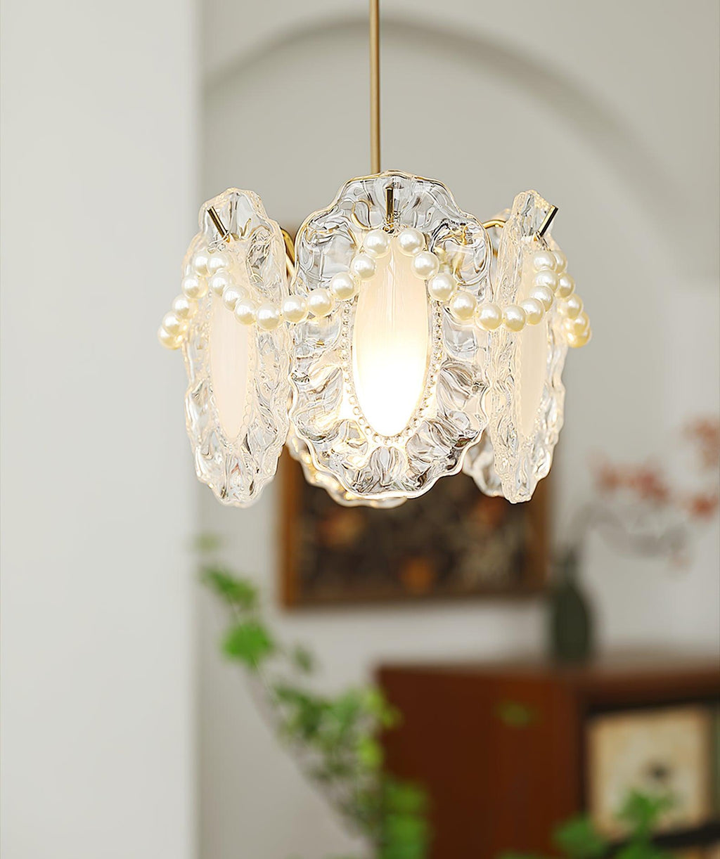 Liora Bloom Glass Pendant Light Nature Inspired LED Compatible