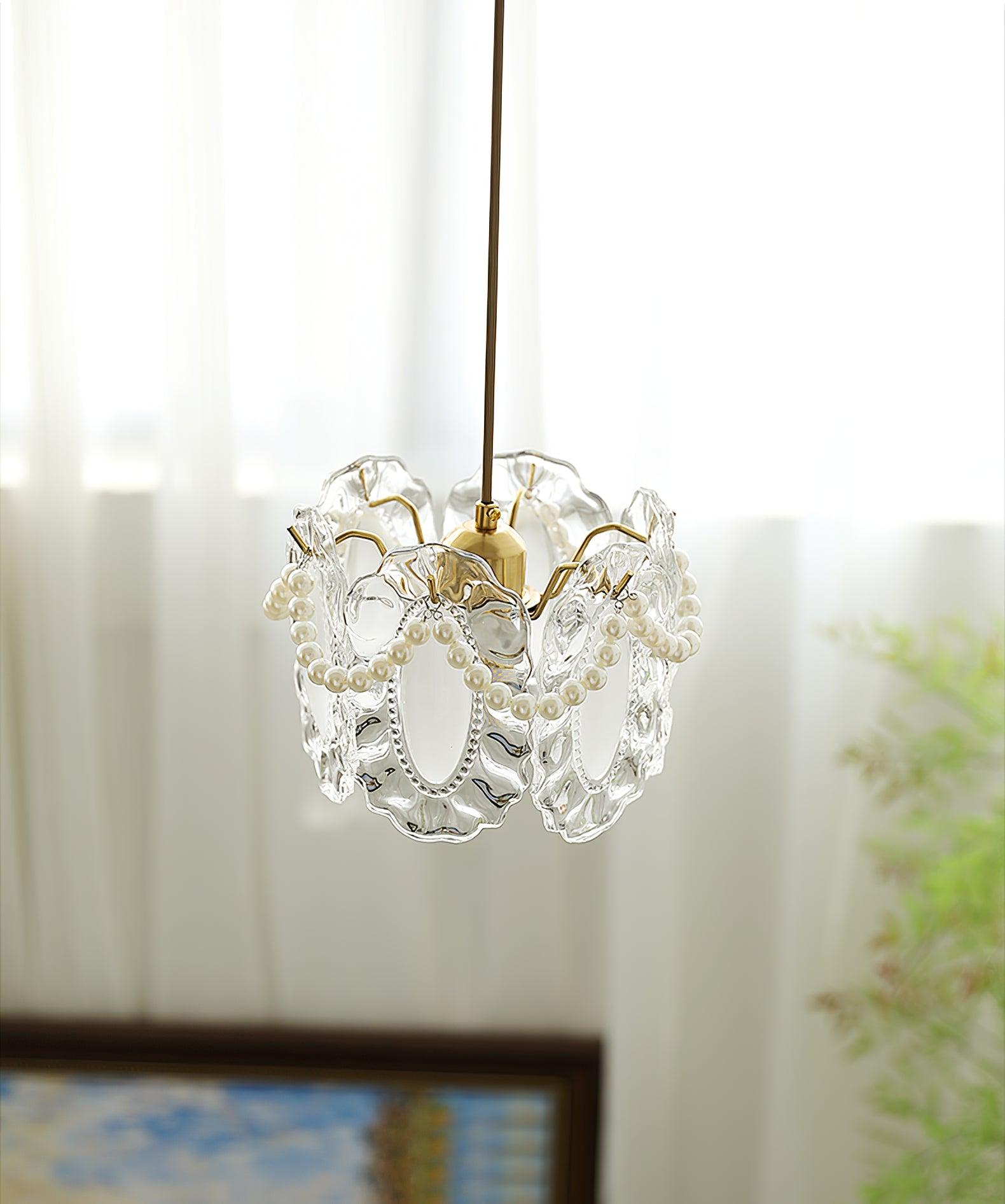 Liora Bloom Glass Pendant Light Nature Inspired LED Compatible