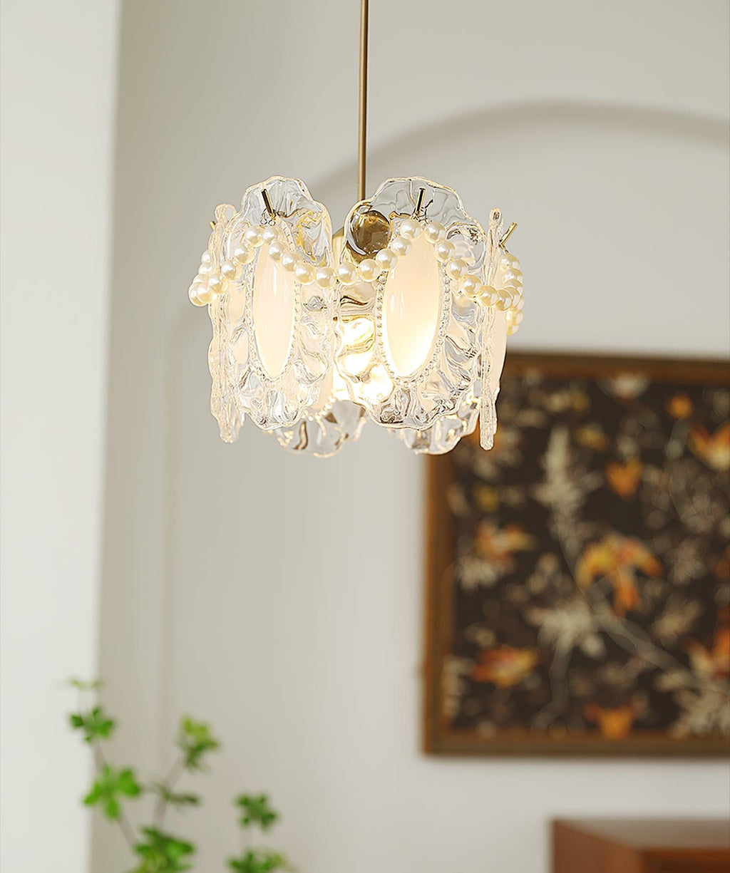 Liora Bloom Glass Pendant Light Nature Inspired LED Compatible