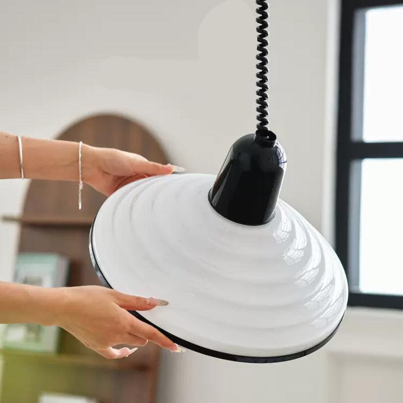Velora Wind Glass Pendant Light With Cream Shade For Ambient Glow
