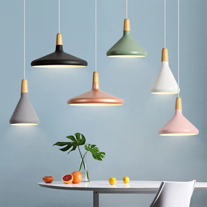 Oria Cone Pendant Light By LumiMix Studio In Macaron-Inspired Multicolor Finishes